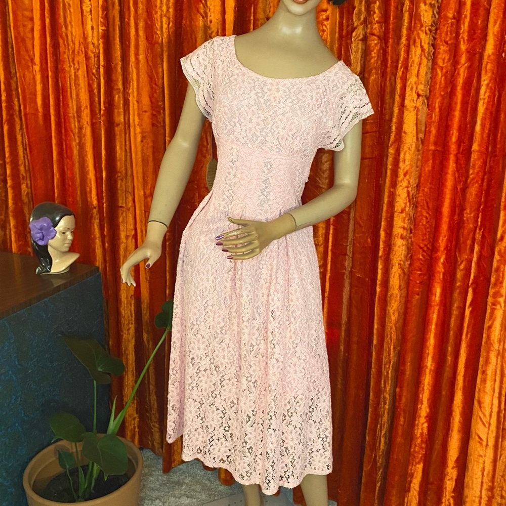 Vintage cottagecore lace dress